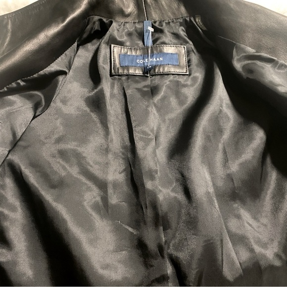 NWT Cole Haan Wing Collar Leather Jacket - Size M - Picture 9 of 12